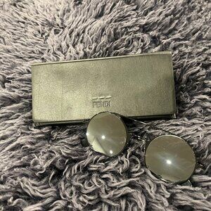 Fendi Sunglasses, Black with Mirrored Lenses